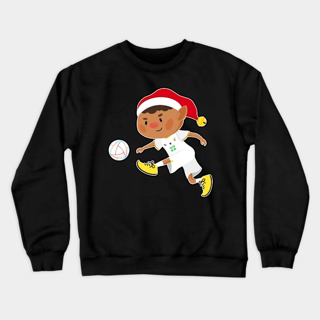 Ghana football Christmas elf. Football World Cup soccer T-Shirt Crewneck Sweatshirt by abtchlr